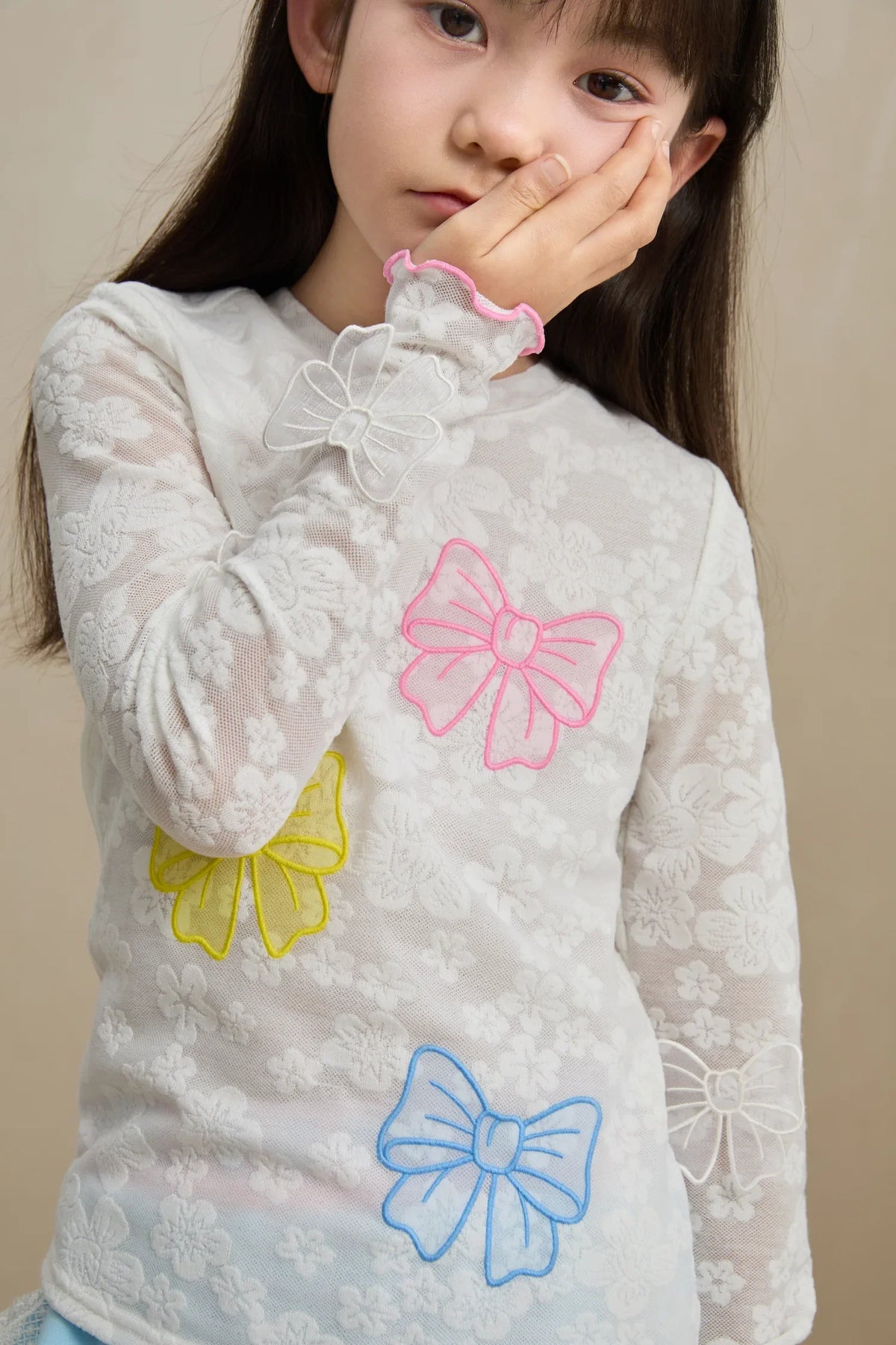 Butterfly Lace Mesh Layering Top