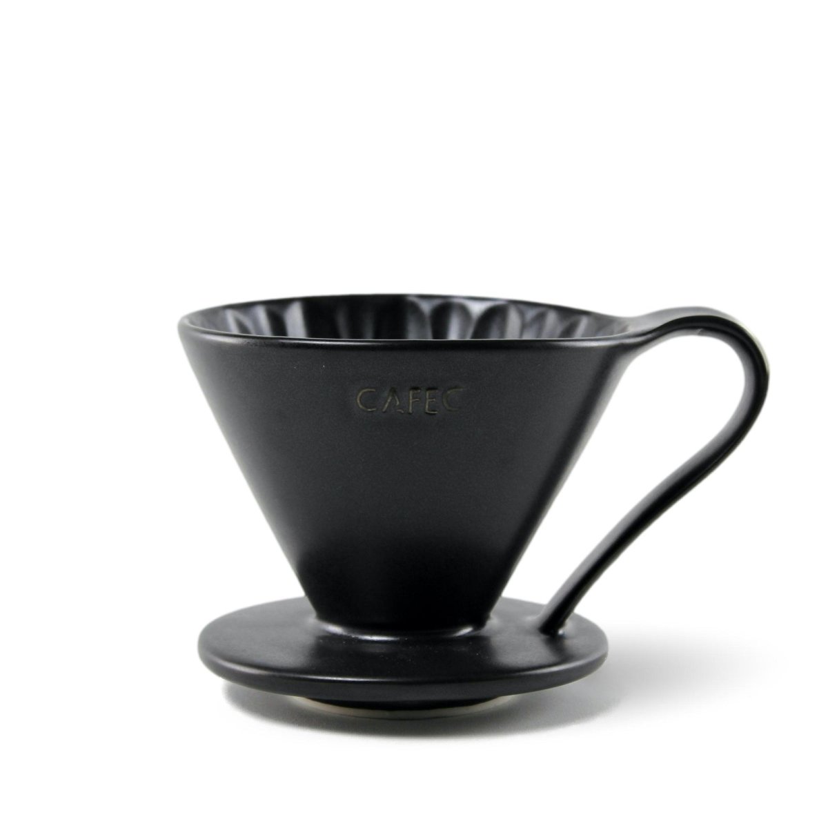 CAFEC Arita-yaki Flower Dripper Matt-Schwarz