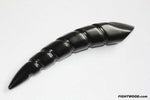 Carabao Dulo-Dulo (Palmstick) aus Wasserbüffel-Horn – 18 cm, Ø 24–25 mm, spitz/abgerundet, leicht gekrümmt