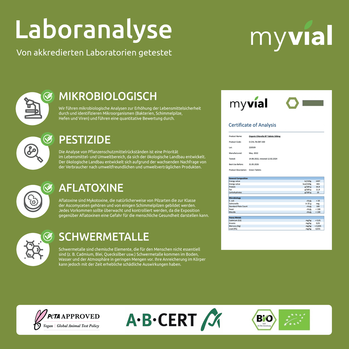 Bio Chlorella Tabletten Presslinge Namma Markt