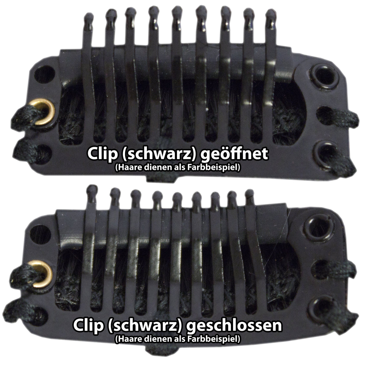 Clip-in Haar Extensions mit Echthaar, #01, Tiefschwarz, 40 50 60+cm,85-105g, PROFESSIONAL, BIONORA