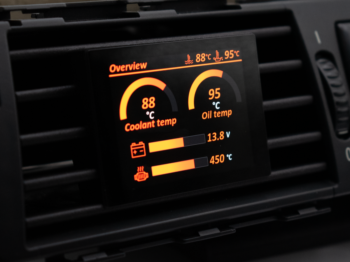Datendisplay BMW 5er E6X E60 E61 ECKIG
