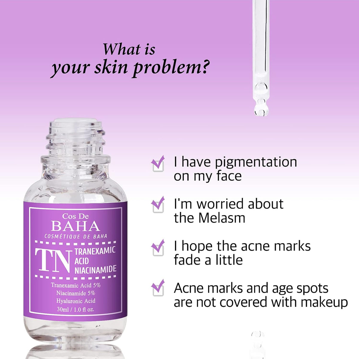 Cos De BAHA Tranexamic Acid 5% Niacinamide 5% Serum 30 ml
