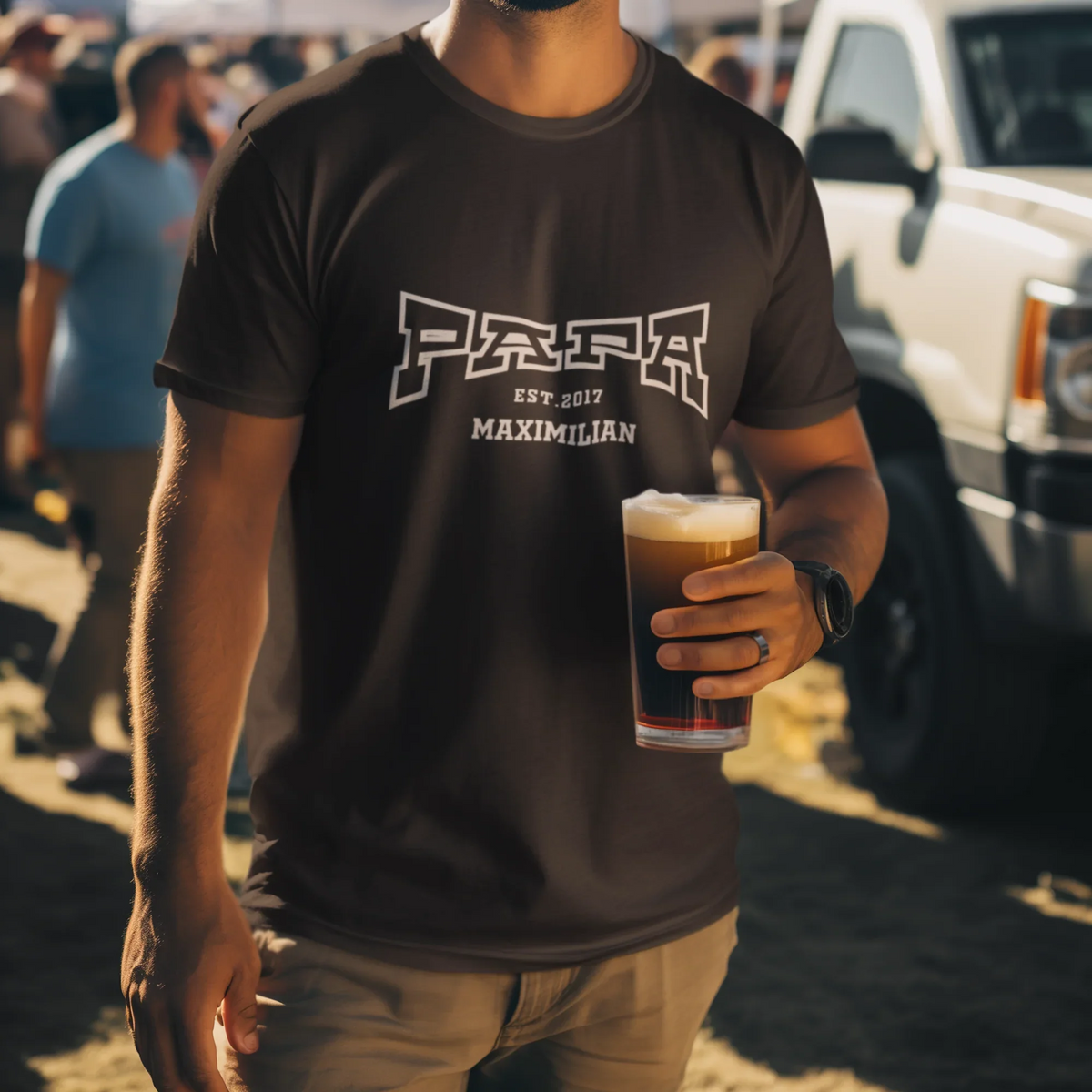 PAPA T-Shirt COLLEGE personalisiert
