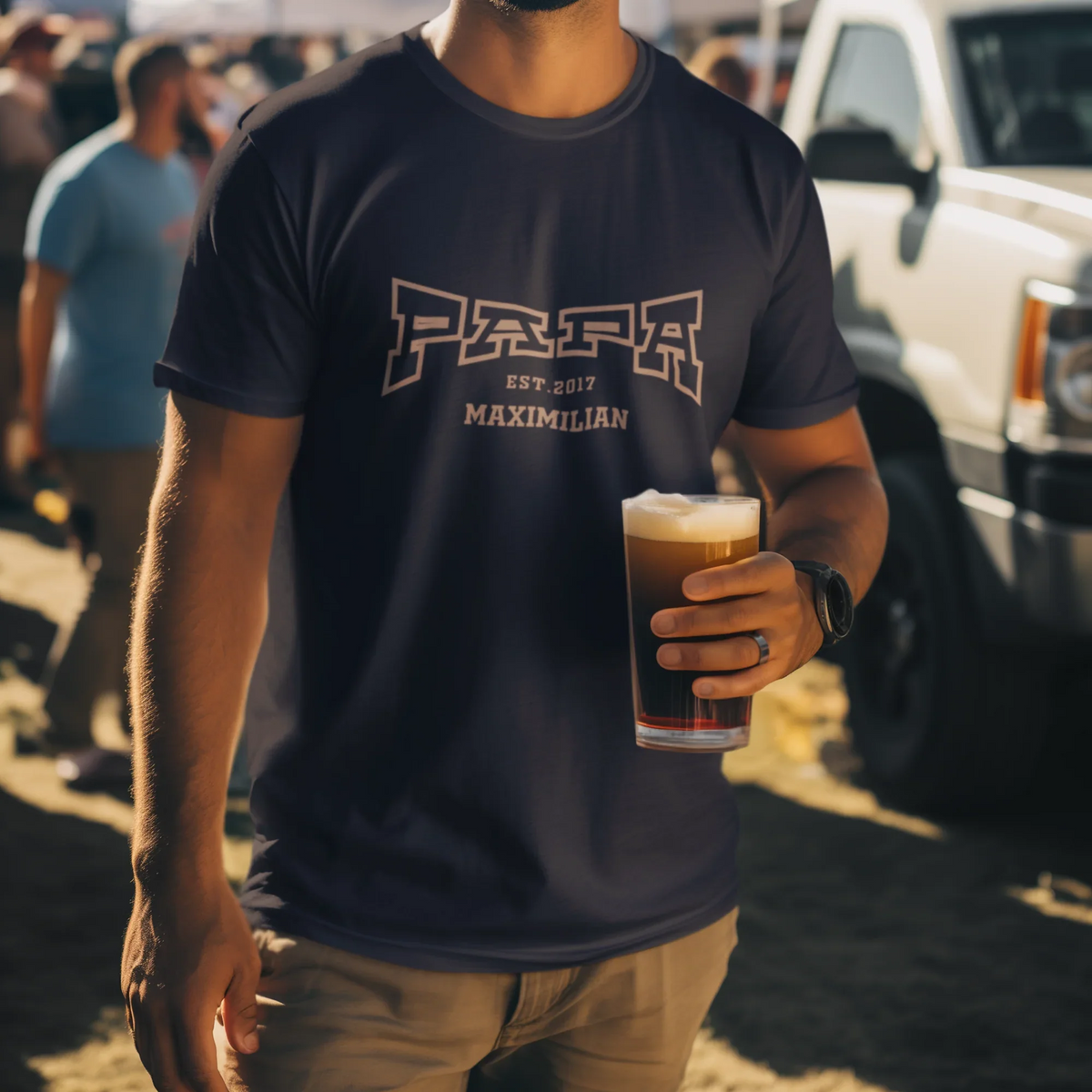 PAPA T-Shirt COLLEGE personalisiert