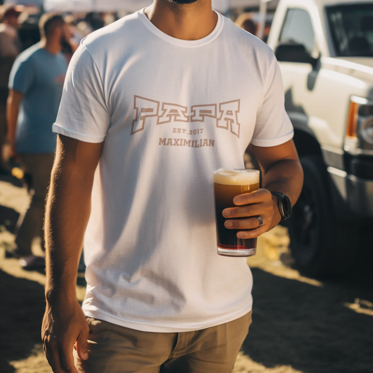 PAPA T-Shirt COLLEGE personalisiert