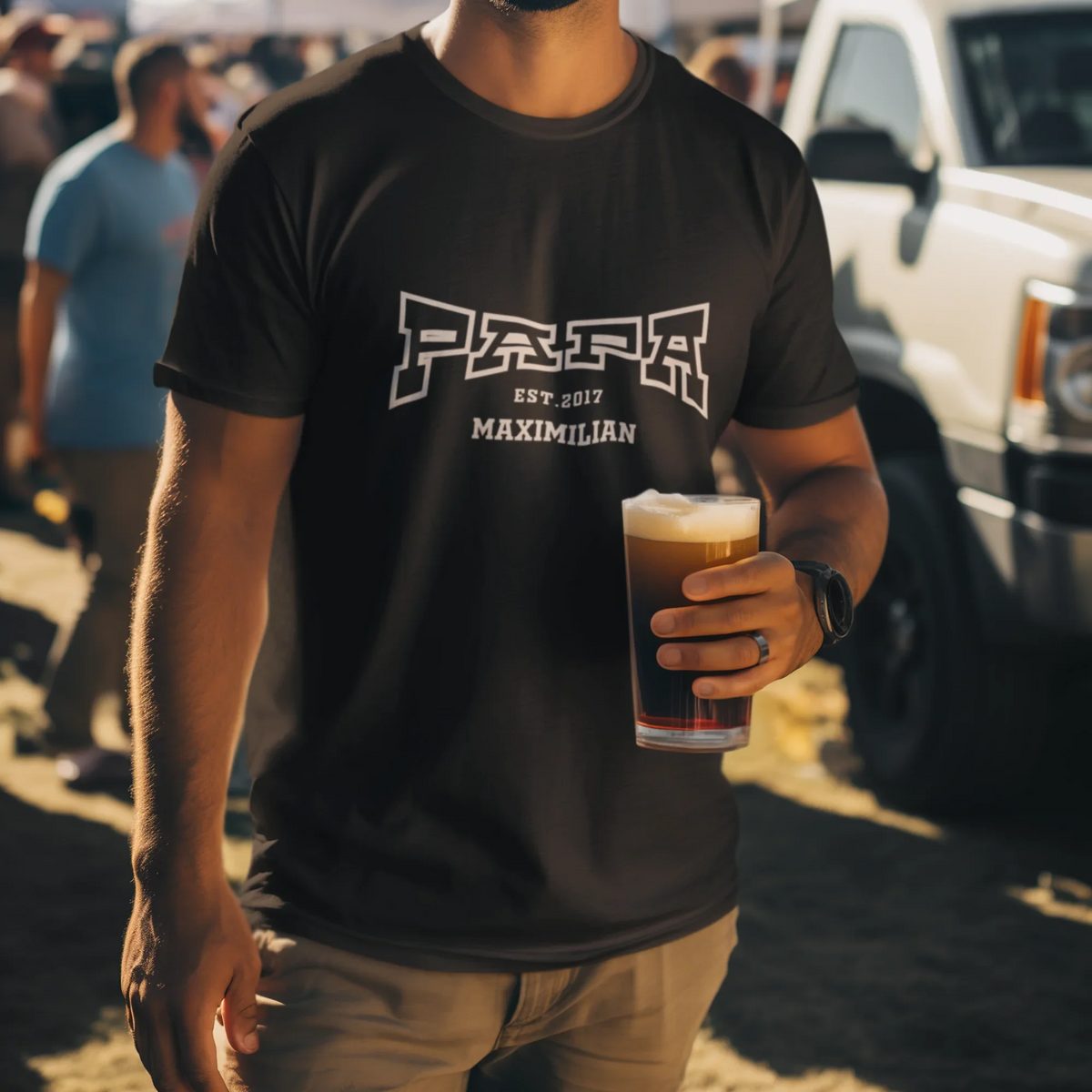 PAPA T-Shirt COLLEGE personalisiert