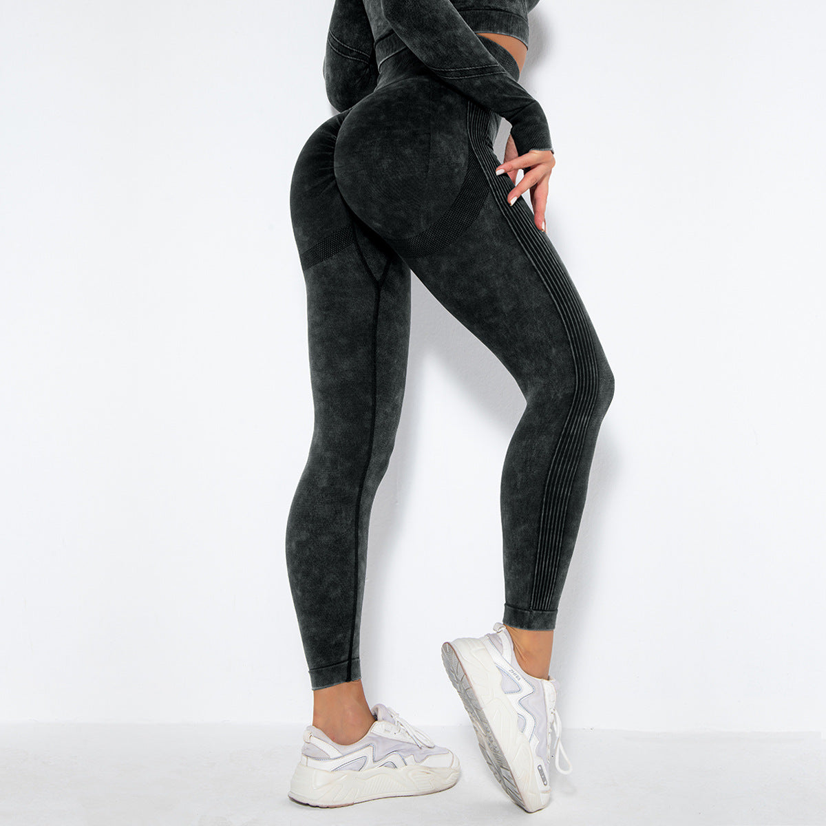 Modische Peach-Hip Feuchtigkeitsableitende Yoga-Hose