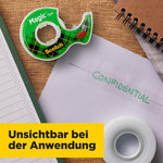 Scotch® Magic™ Unsichtbares Klebeband, 19 mm x 25 mm, 1 Rolle auf Handabroller/Packung + 5 m GRATIS
