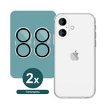 NALIA 2x Kamera-Schutzglas kompatibel mit iPhone 16 Plus Glas, Klarer Linsen-Schutz für Rückkamera, Kameraglas 9H Tempered Glass Protector Glasfolie Zwischenraum-Abdeckung, Kameraschutz Transparent