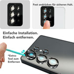 NALIA Glas Kameraschutzringe für Samsung Galaxy S25 Ultra – Linsenschutz & Case Friendly – FOCUS.PRO CLX (9H Härtegrad & Montagerahmen) – Marke aus Berlin