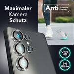 NALIA Glas Kameraschutzringe für Samsung Galaxy S25 Ultra – Linsenschutz & Case Friendly – FOCUS.PRO CLX (9H Härtegrad & Montagerahmen) – Marke aus Berlin