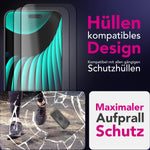 NALIA ArmorGlassX passend für Apple iPhone 17 Air Glas (super klarer Displayschutz), 2x Schutzglas 9H Härte, Robust, Splitterfrei, Case-friendly, Touch-sensitiv, Anti-Schlieren, schwarzer Rahmen