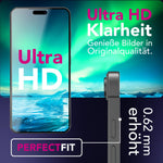 NALIA ArmorGlassX passend für Apple iPhone 17 Air Glas (super klarer Displayschutz), 2x Schutzglas 9H Härte, Robust, Splitterfrei, Case-friendly, Touch-sensitiv, Anti-Schlieren, schwarzer Rahmen
