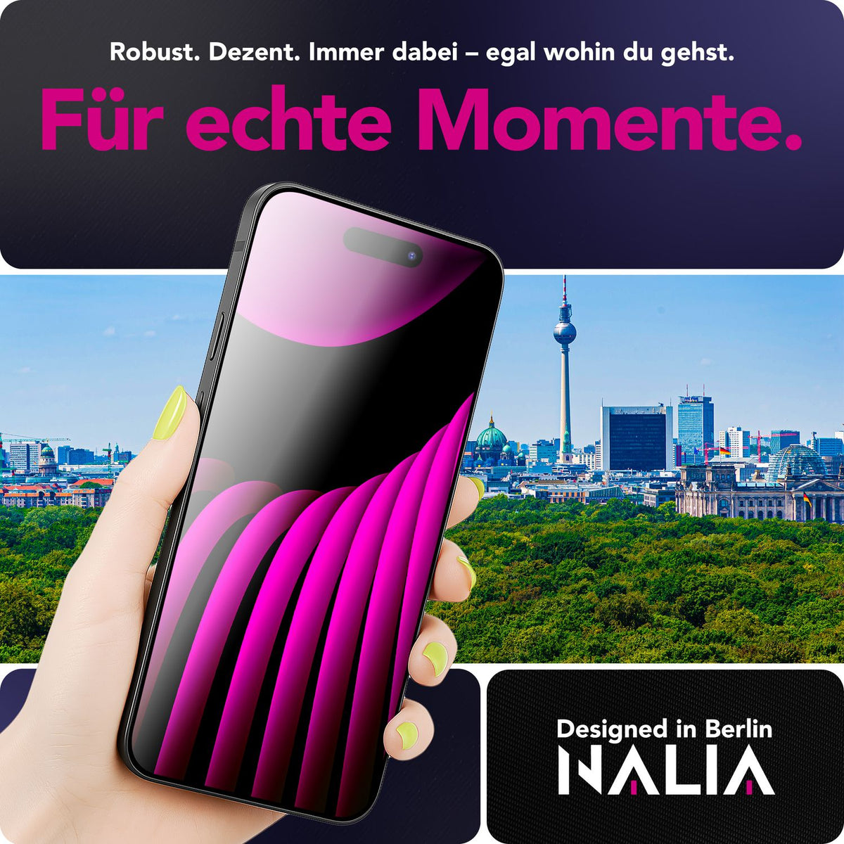 NALIA ArmorGlassX passend für Apple iPhone 18 Pro Max / 17 Pro Max Glas (super klarer Displayschutz), 2x Schutzglas 9H gehärtet, Robust, Touch-optimiert, Hüllen-kompatibel, Anti-Fingerabdruck, schwarzer Rahmen