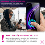 NALIA 2x Schutzglas für Samsung Galaxy A57 – Full-Screen Schutz 9H & Hüllenfreundlich – ARMORGLASSX (Display Glasfolie Transparent & 9H Härte) – Marke aus Berlin