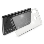 NALIA Glitzerhülle für Huawei P30 Lite – Funkelndes Silikon Case – DAZZLIN (Transparent & Stoßfest) – Marke aus Berlin