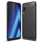 NALIA Silikonhülle für Samsung Galaxy A50 – Rutschfest & Matt – VORTEX (Gebürstete Optik & Carbon Design) – Marke aus Berlin