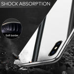 NALIA Spiegel Hartglas Hülle kompatibel mit iPhone XS Max, Mirror Hard-Case 9H Tempered Glass Cover & Silikon Bumper, Robuste Handyhülle Schutzhülle Etui Handy-Tasche Dünn