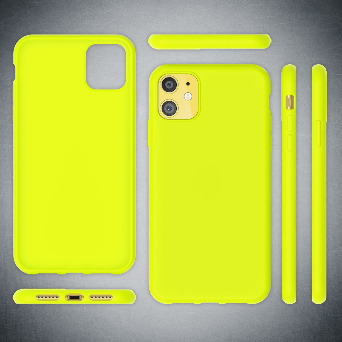 NALIA Neon Silikonhülle für iPhone 11 – Soft-Touch & Signal-Neon – NEONSHOCK (Matte Schutzhülle) – Marke aus Berlin