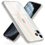 NALIA Transparente Glashülle für iPhone 11 Pro – Holografischer Prisma-Effekt (Regenbogen Schimmer) – 9H Hartglas & Anti-Gelb – AURORA – Marke aus Berlin