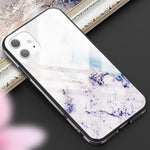 NALIA Hartglas Cover kompatibel mit iPhone 11 Hülle, Marmor Design Hard-Case aus 9H Tempered Glass & Silikon Bumper, Robuste Handyhülle Phone Schutzhülle Handy-Tasche