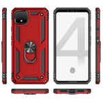 NALIA Panzerhülle für Google Pixel 4 XL – Ring-Ständer 360° & Magnet-Halterung Kompatibel – RINGDEFEND (Stoßfestes Outdoor Case) – Marke aus Berlin
