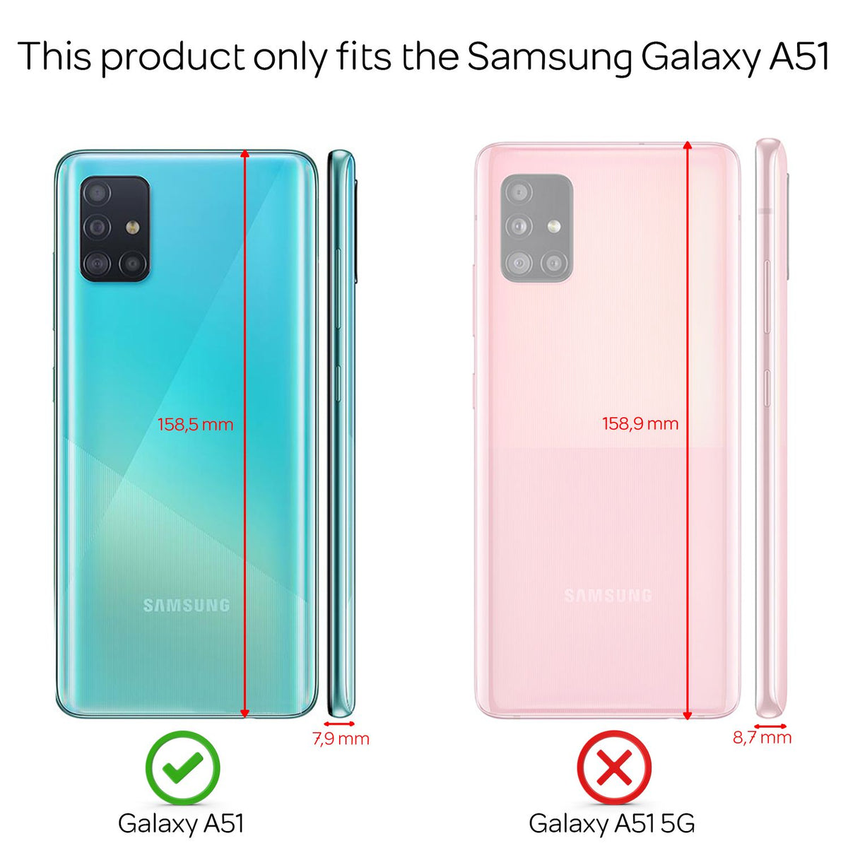 NALIA Glitzerhülle für Samsung Galaxy A51 – Funkelndes Silikon Case – DAZZLIN (Transparent & Stoßfest) – Marke aus Berlin