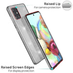 NALIA Glitzerhülle für Samsung Galaxy A71 – Funkelndes Silikon Case – DAZZLIN (Transparent & Stoßfest) – Marke aus Berlin