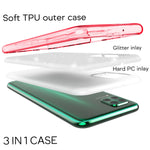 NALIA Glitzerhülle für Huawei P40 Lite – Funkelnder Glitzer-Look & Grip – SHINEPOP (Silikon Case) – Marke aus Berlin