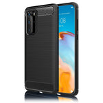 NALIA Silikonhülle für Huawei P40 Pro – Rutschfest & Matt – VORTEX (Gebürstete Optik & Carbon Design) – Marke aus Berlin