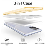 NALIA Glitzerhülle für Samsung Galaxy A51 – Funkelnder Glitzer-Look & Grip – SHINEPOP (Silikon Case) – Marke aus Berlin