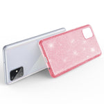 NALIA Glitzerhülle für Samsung Galaxy A51 – Funkelnder Glitzer-Look & Grip – SHINEPOP (Silikon Case) – Marke aus Berlin
