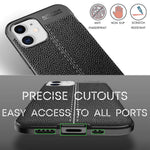 NALIA Leder-Optik Silikon Case für iPhone 12 Mini – Griffig & Matt – BARRON Handyhülle (Anti-Fingerprint, Stoßfest & Robust) – Marke aus Berlin Namma Markt