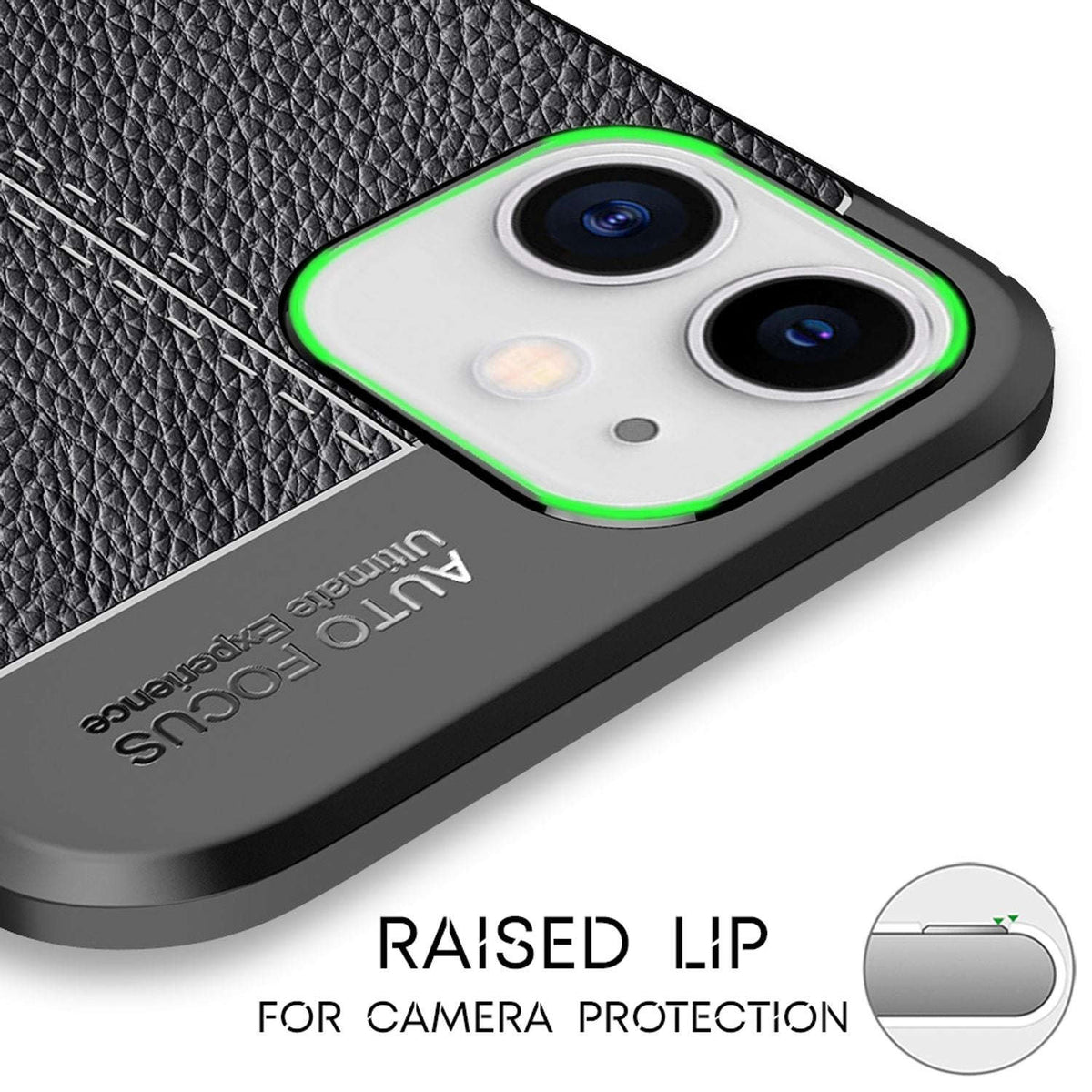 NALIA Leder-Optik Silikon Case für iPhone 12 Mini – Griffig & Matt – BARRON Handyhülle (Anti-Fingerprint, Stoßfest & Robust) – Marke aus Berlin Namma Markt