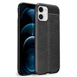 NALIA Leder-Optik Silikon Case für iPhone 12 / 12 Pro – Griffig & Matt – BARRON Handyhülle (Anti-Fingerprint, Stoßfest & Robust) – Marke aus Berlin
