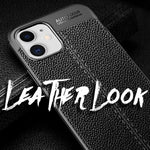 NALIA Leder-Optik Silikon Case für iPhone 12 / 12 Pro – Griffig & Matt – BARRON Handyhülle (Anti-Fingerprint, Stoßfest & Robust) – Marke aus Berlin
