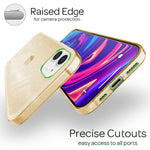 NALIA Glitzerhülle für iPhone 12 / 12 Pro – Funkelndes Silikon Case – DAZZLIN (Transparent & Stoßfest) – Marke aus Berlin