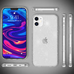 NALIA Glitzerhülle für iPhone 12 / 12 Pro – Funkelndes Silikon Case – DAZZLIN (Transparent & Stoßfest) – Marke aus Berlin