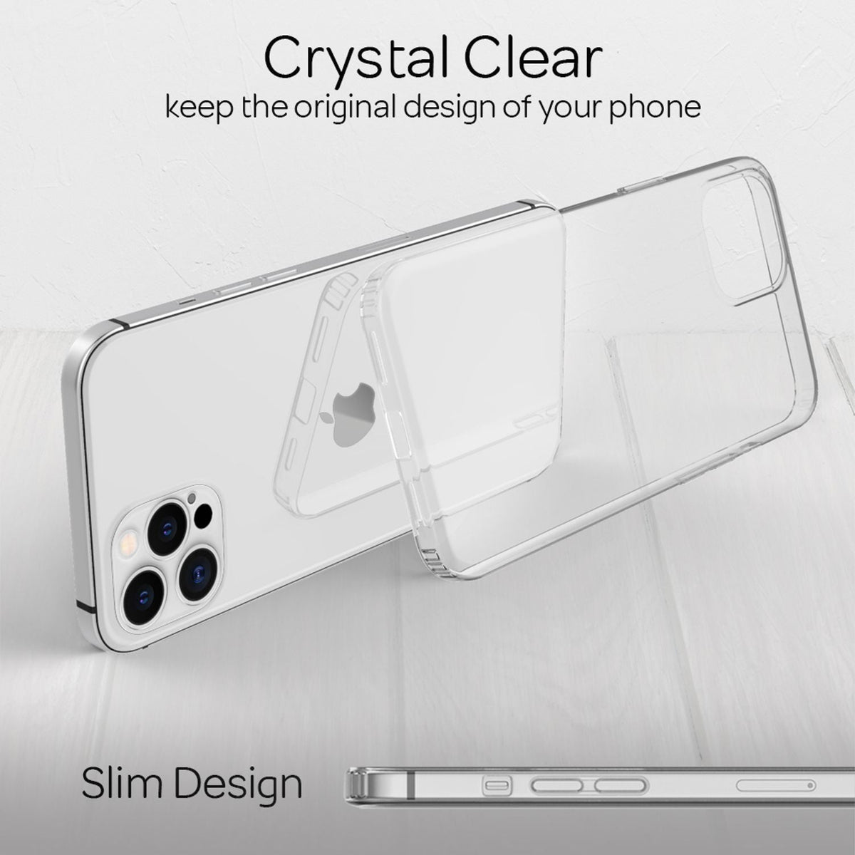 NALIA Transparente Hülle für iPhone 12 Pro Max – Harte Rückseite & Silikon Rand – IGNITE (Stoßfeste Handyhülle & Verstärkte Ecken) – Marke aus Berlin