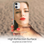 NALIA Spiegelhülle für iPhone 12 / 12 Pro – Echtes Glas (9H Spiegel & Robust) – RAYN (Premium Hardcase & Silikon Bumper) – Marke aus Berlin