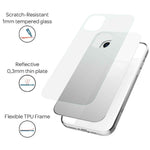 NALIA Spiegelhülle für iPhone 12 / 12 Pro – Echtes Glas (9H Spiegel & Robust) – RAYN (Premium Hardcase & Silikon Bumper) – Marke aus Berlin