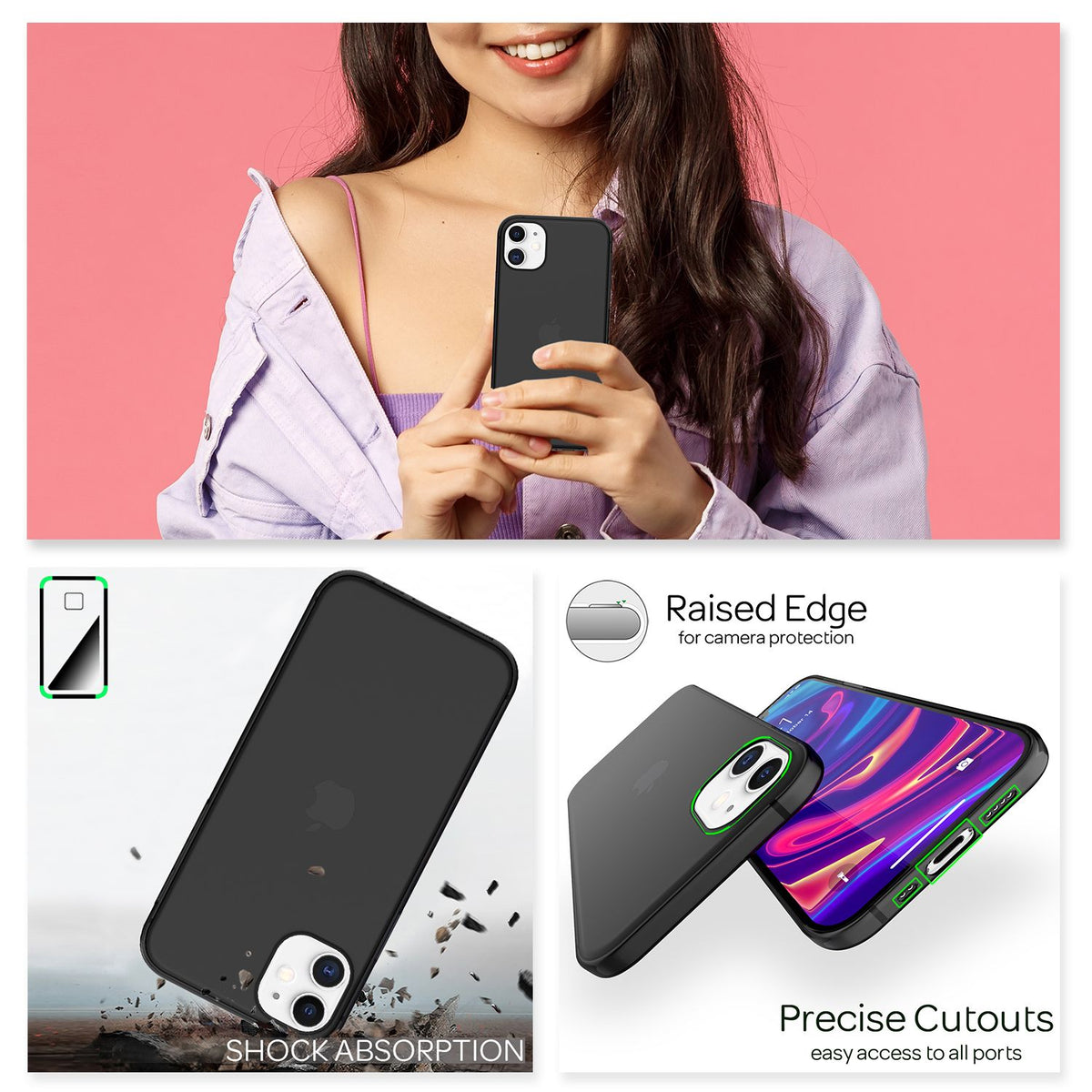 NALIA Ultra Slim Hardcase für iPhone 12 Mini – Matt-Transparent & 0.3mm Dünn – PHANTOM (Dünnes Cover & Kamera-Vollschutz) – Marke aus Berlin