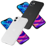 NALIA Ultra Slim Hardcase für iPhone 12 Mini – Matt-Transparent & 0.3mm Dünn – PHANTOM (Dünnes Cover & Kamera-Vollschutz) – Marke aus Berlin