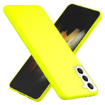NALIA Neon Silikonhülle für Samsung Galaxy S21 – Soft-Touch & Signal-Neon – NEONSHOCK (Matte Schutzhülle) – Marke aus Berlin