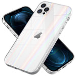 NALIA Transparente Glashülle für iPhone 12 Pro Max – Holografischer Prisma-Effekt (Regenbogen Schimmer) – 9H Hartglas & Anti-Gelb – AURORA – Marke aus Berlin