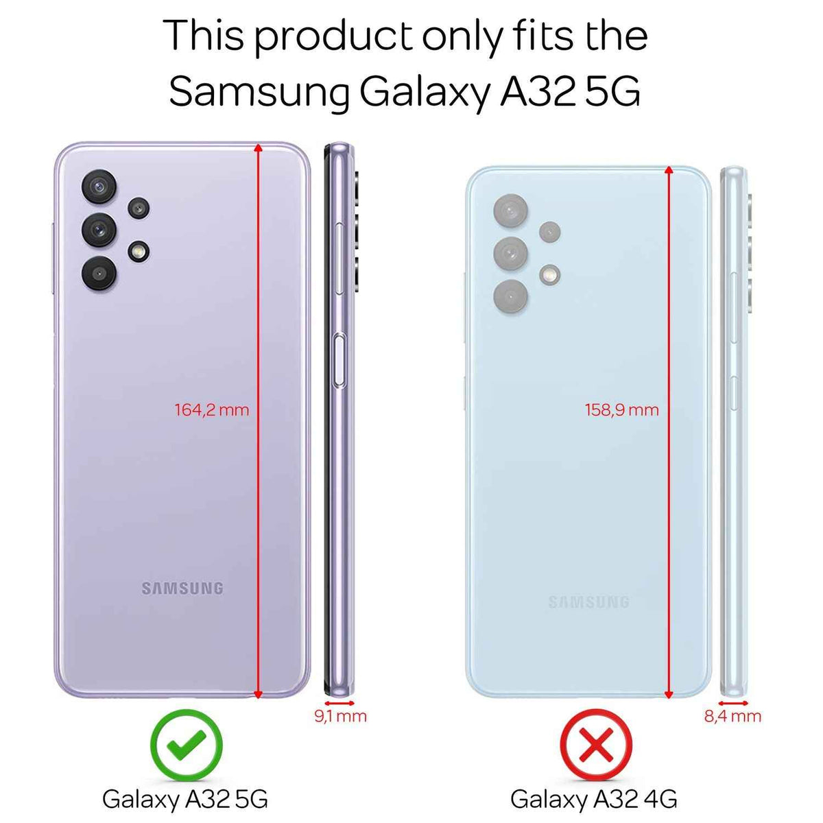 NALIA 360° Hülle für Samsung Galaxy A32 5G – Vorne & Hinten Schutz – 360GUARD (Full-Body Case) – Marke aus Berlin