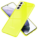 NALIA Neon Silikonhülle für Samsung Galaxy S21 Plus – Knallige Signal-Farbe & Linsenschutz – VIBE (Transparentes Case) – Marke aus Berlin