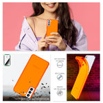 NALIA Neon Silikonhülle für Samsung Galaxy S21 Plus – Knallige Signal-Farbe & Linsenschutz – VIBE (Transparentes Case) – Marke aus Berlin