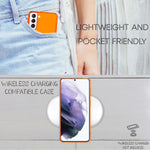 NALIA Neon Silikonhülle für Samsung Galaxy S21 Plus – Knallige Signal-Farbe & Linsenschutz – VIBE (Transparentes Case) – Marke aus Berlin
